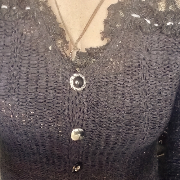 1990s WhimsiGrunge OOAK -HANDMADE ARTPOP LUXURY cardigan - Picture 2 of 16